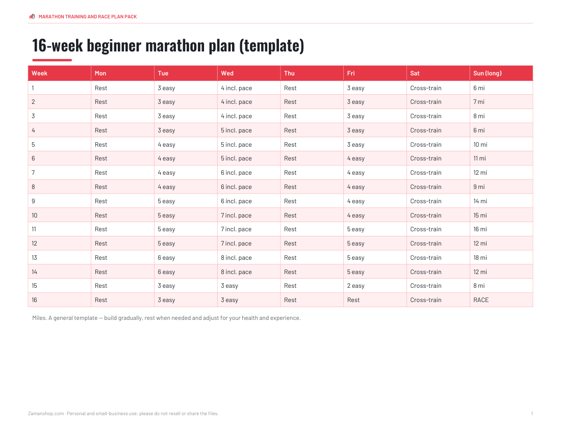 Preview of the first page of 16-week plan (PDF/DOCX)